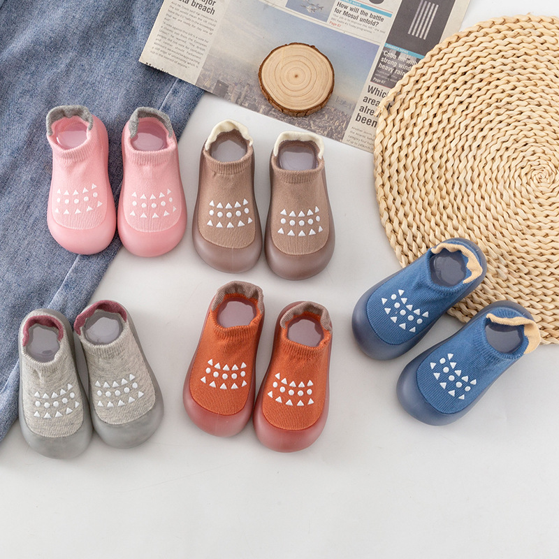Unisex Baby Socks Non Slip - Baby Floor Shoes Blue and Pink