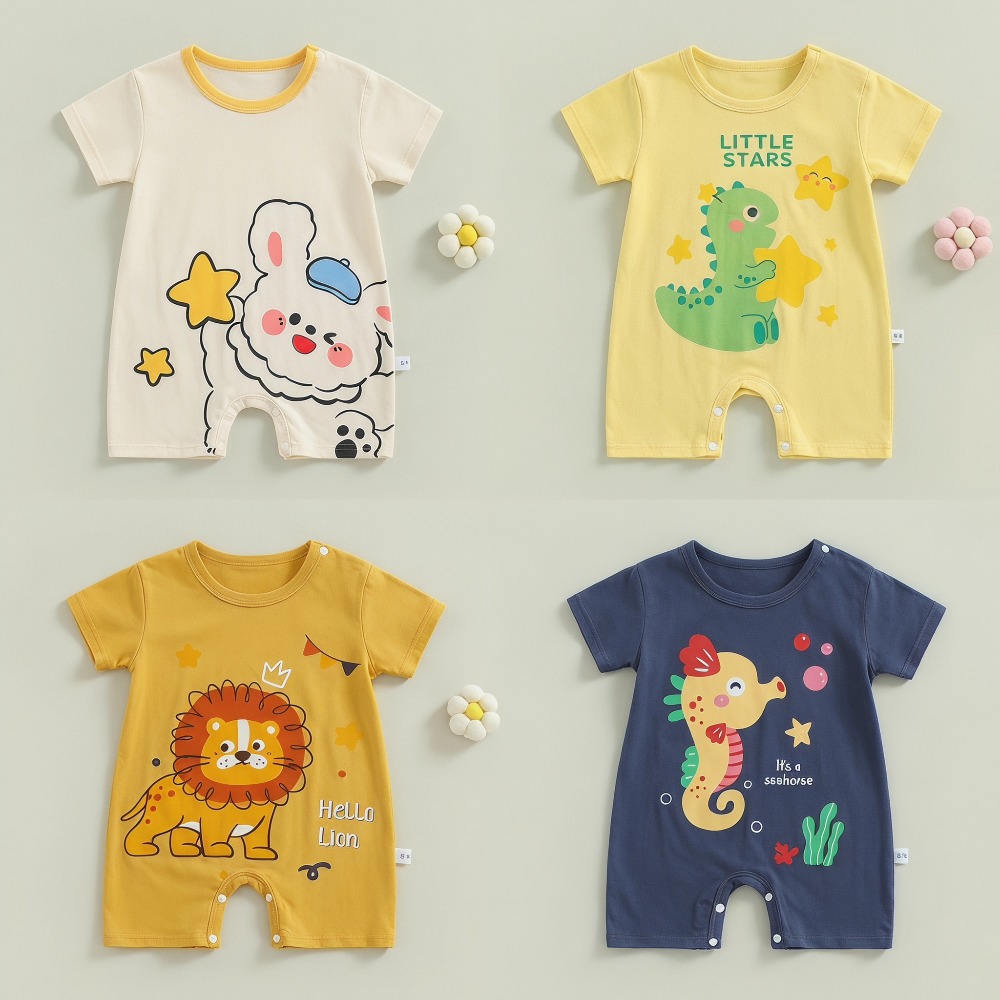 Summer  Printed Newborn Baby C - đánh giá và giá Baby Summer Linen Sleeveless Jumpsuit