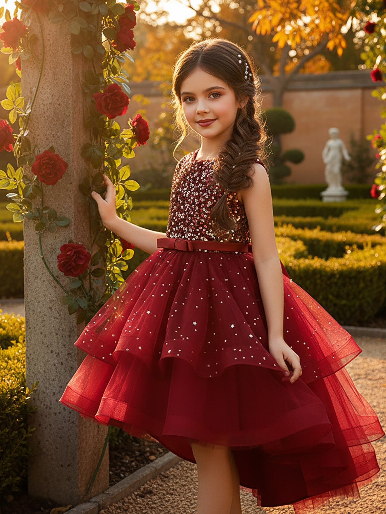 Baby Girl Princess Floral Sequ - đánh giá và giá Toddler Girl Tulle Party Dress