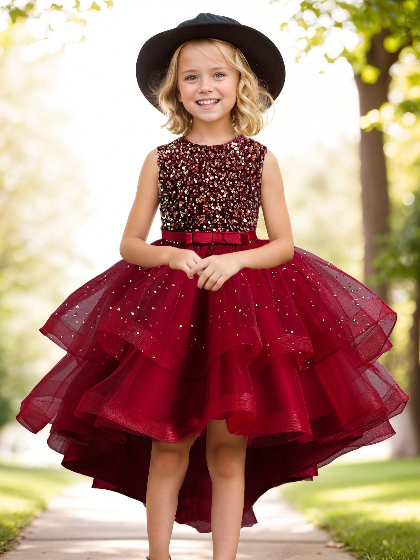 Baby Girl Princess Floral Sequ - đánh giá và giá Toddler Girl Tulle Party Dress