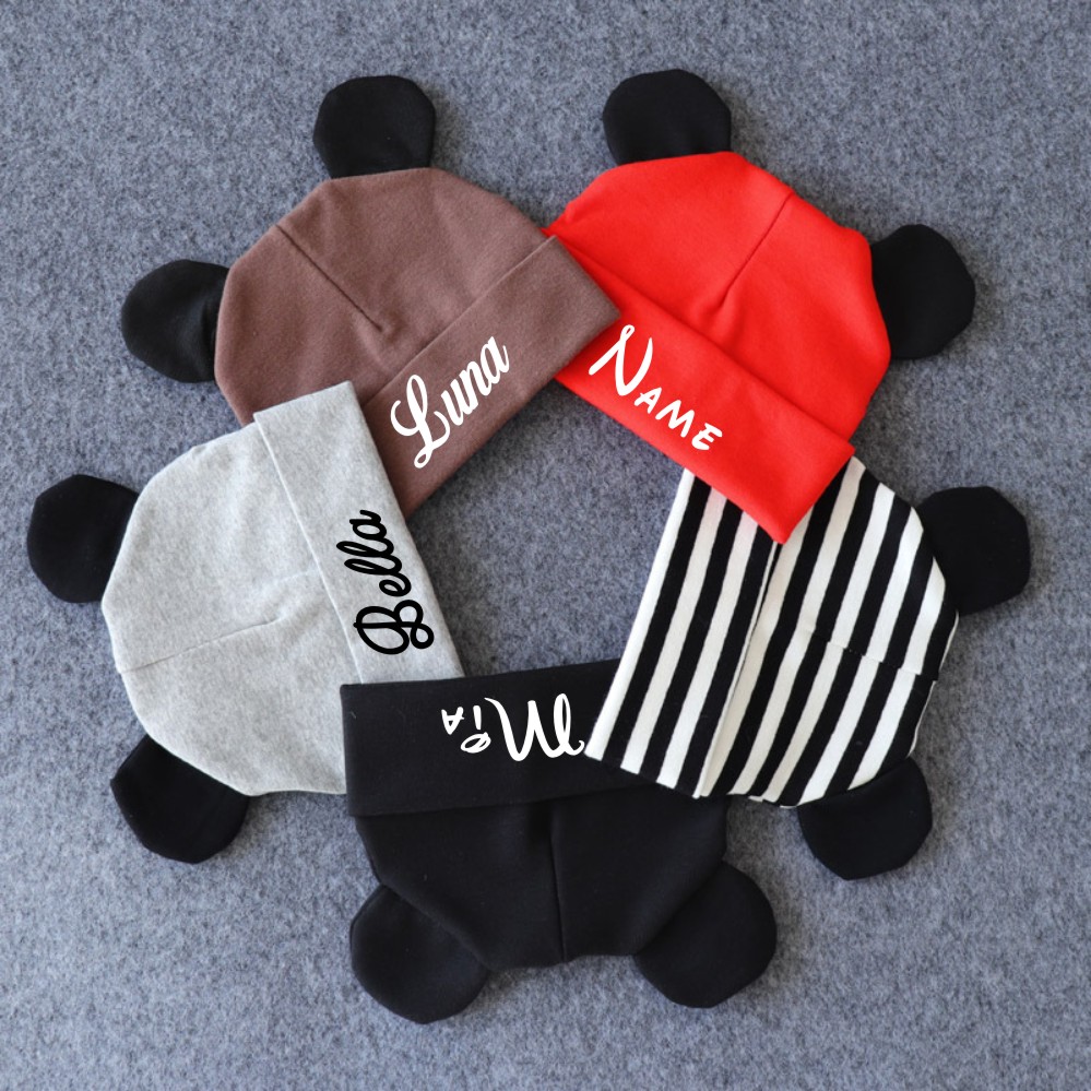 Personalised Dễ Thương Cho Bé  - đánh giá và giá Infant Beanie Hat With Ears
