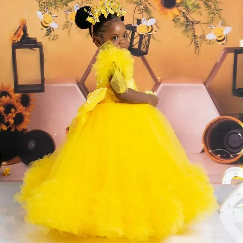 Customized Pink Flower Girl Dr - đánh giá và giá Toddler Girl Tulle Party Dress