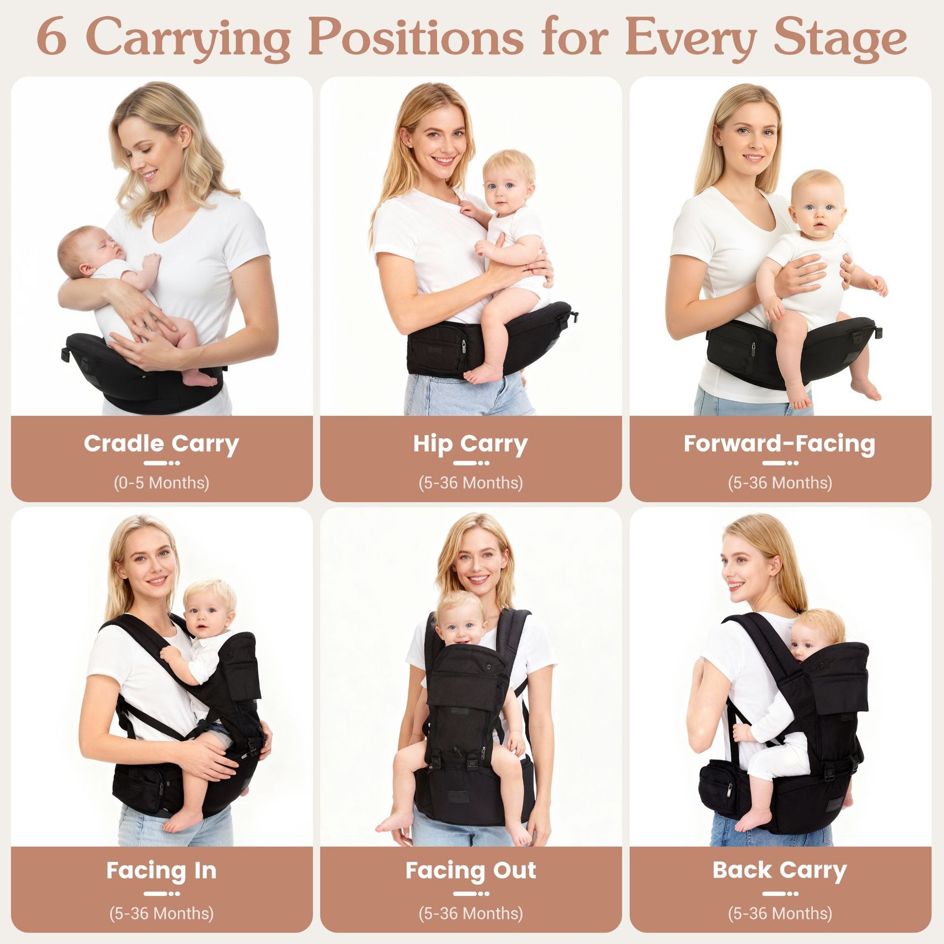 Baby Carrier with Hip Seat, Er - đánh giá và giá Ergonomic Baby Carrier Newborn To Toddler