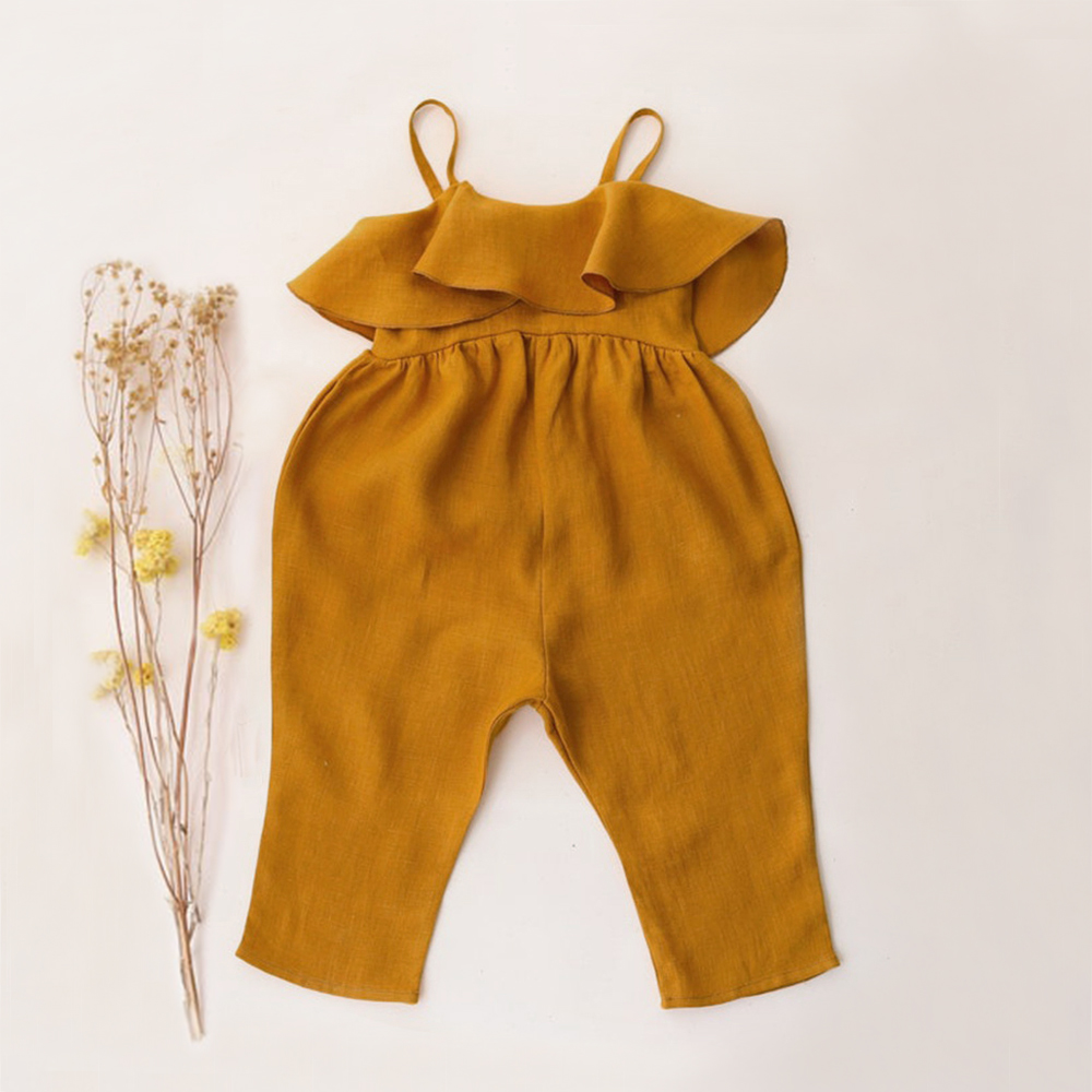 Baby Girl Summer Clothes Baby  - đánh giá và giá Baby Summer Linen Sleeveless Jumpsuit