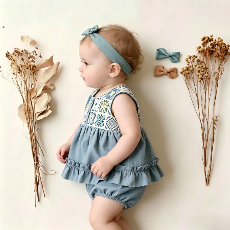 Fashion Newborn Baby Girl Boy  - đánh giá và giá Baby Summer Linen Sleeveless Jumpsuit