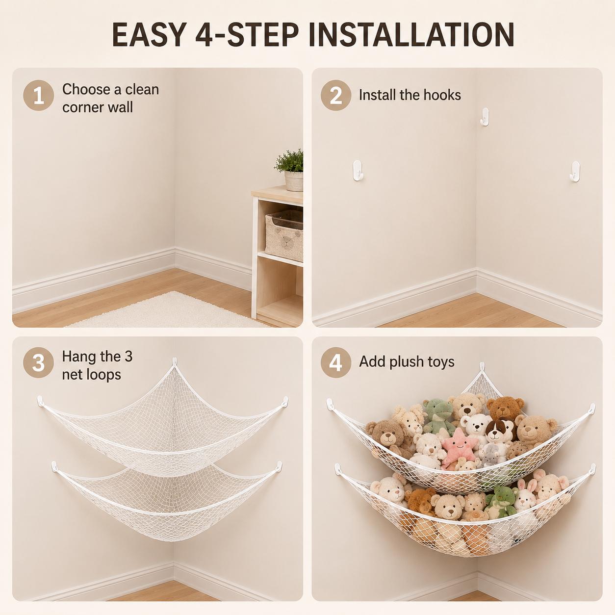 Mesh Toy Storage Hammock Hangi - đánh giá và giá Nursery