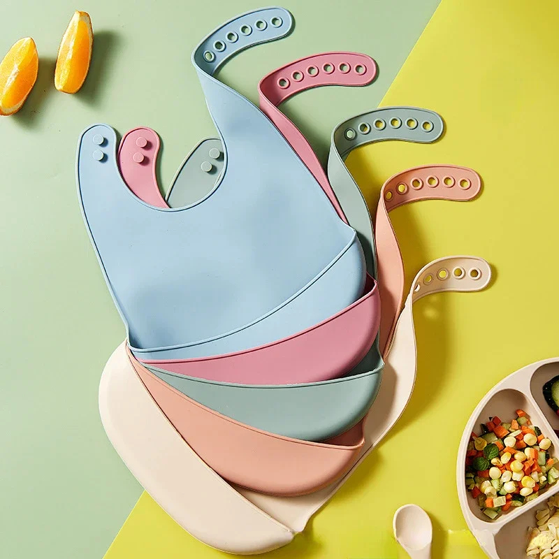 1-4Pcs Baby Bib Adjustable Wat - đánh giá và giá Waterproof Baby Bibs Silicone