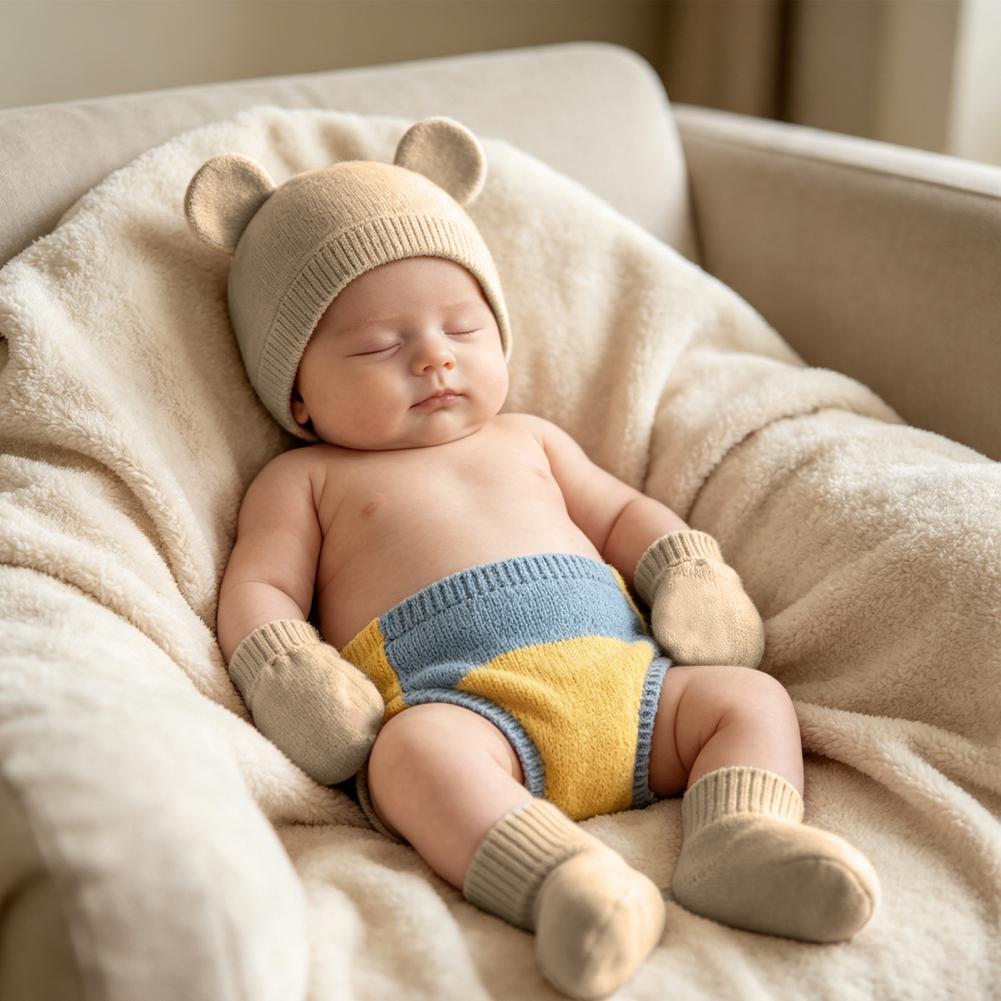 Anti Scratch Mittens for Newbo - đánh giá và giá Infant Beanie Hat With Ears
