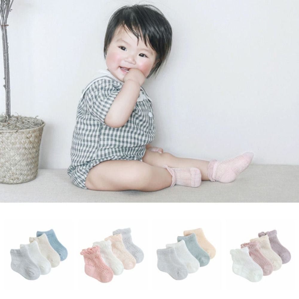 4Pairs New Cotton Baby Ruffle  - đánh giá và giá Unisex Baby Socks Non Slip