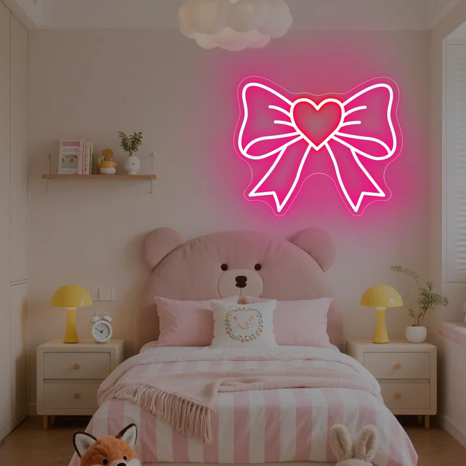 Bow Neon Signs USB Dimmable LE - đánh giá và giá Nursery