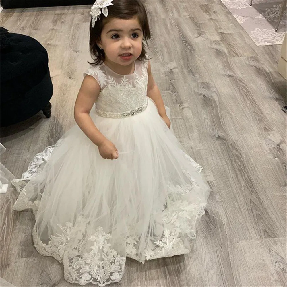 Flower Girl Dresses Lace First - đánh giá và giá Toddler Girl Tulle Party Dress