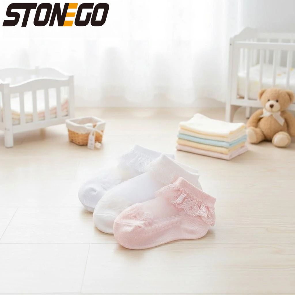 Cute Lace Floral Net Baby Sock - đánh giá và giá Unisex Baby Socks Non Slip