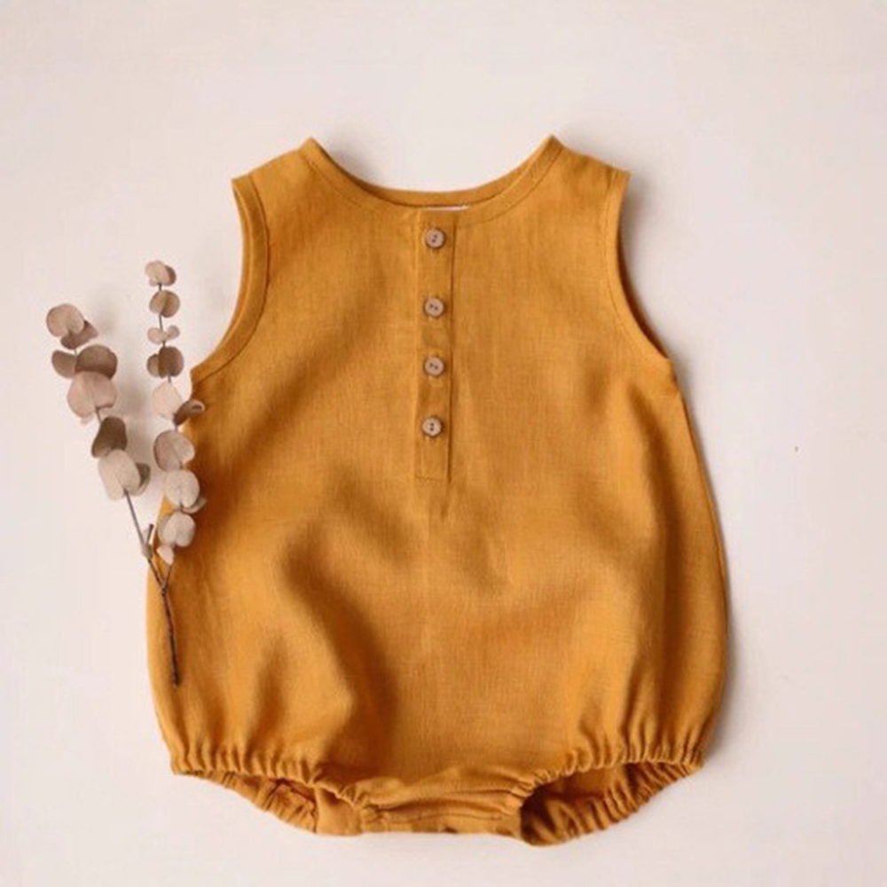 Newborn Baby Boys Linen Cotton - đánh giá và giá Baby Summer Linen Sleeveless Jumpsuit