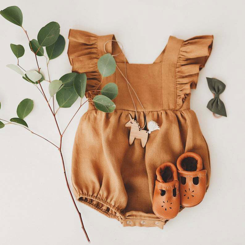 Baby Girls Rompers Summer Soli - đánh giá và giá Baby Summer Linen Sleeveless Jumpsuit